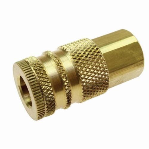 Coilhose® 151 Coilflow Manual Industrial Type 15 Manual Industrial Quick Disconnect Hose Coupler, 1/4 x 3/8 in Nominal, Quick Disconnect Coupler x FNPT, 300 psi Pressure, Brass, Domestic